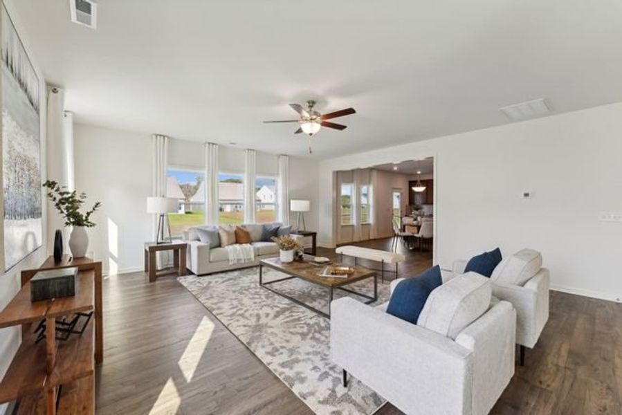 Representative furnished interior of a home built from the Winslow by True Homes in Parc Northwest, Elon (Image 8).