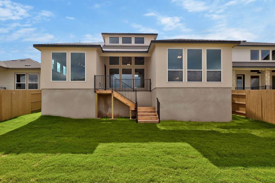 Exterior details and patio area of a home in The Colony - 50', Bastrop (Image 4). Exterior details and patio area of a home in The Colony - 50', Bastrop (Image 4).