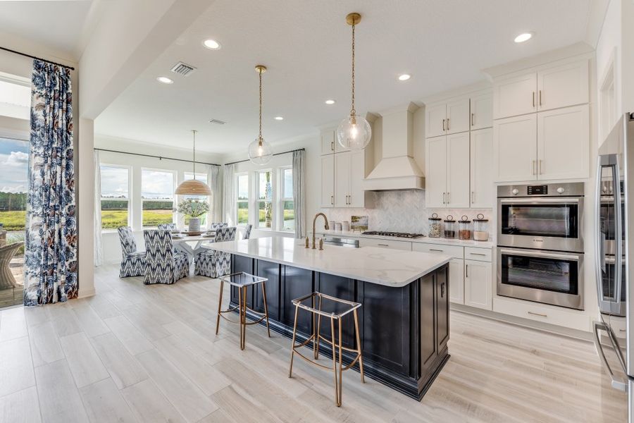 Representative furnished interior of a home built from the Ortega by Riverside Homes in Hidden Creek at SilverLeaf 80' Series, St. Augustine (Image 10).