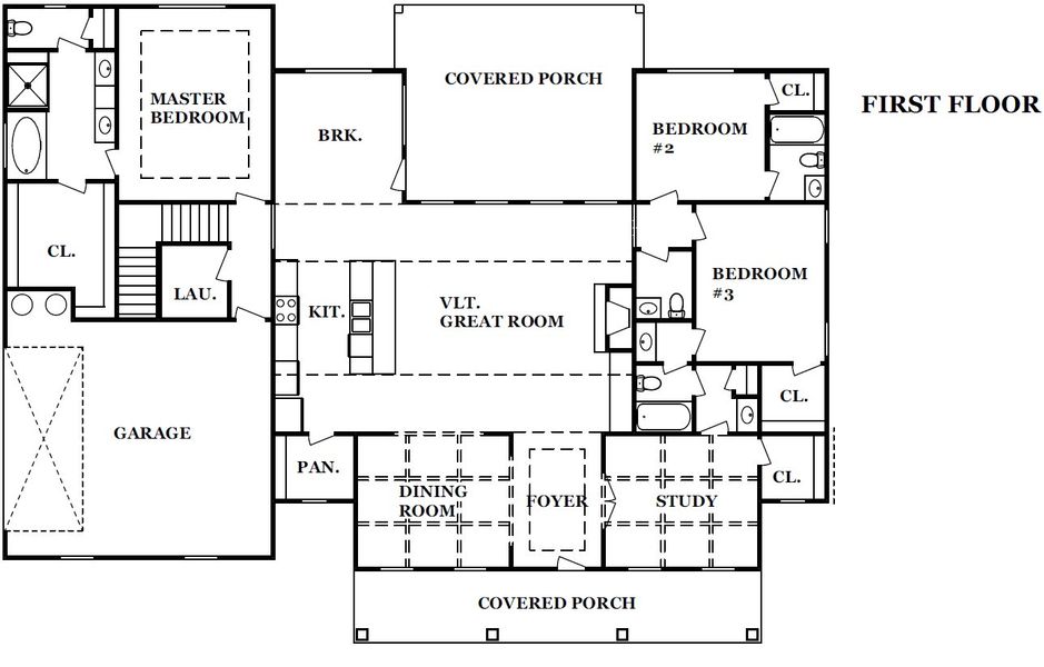 2D floor plan layout for the The Georgian Linton Estates by JR Homes in Linton Estates, Newnan, GA (Image 3).