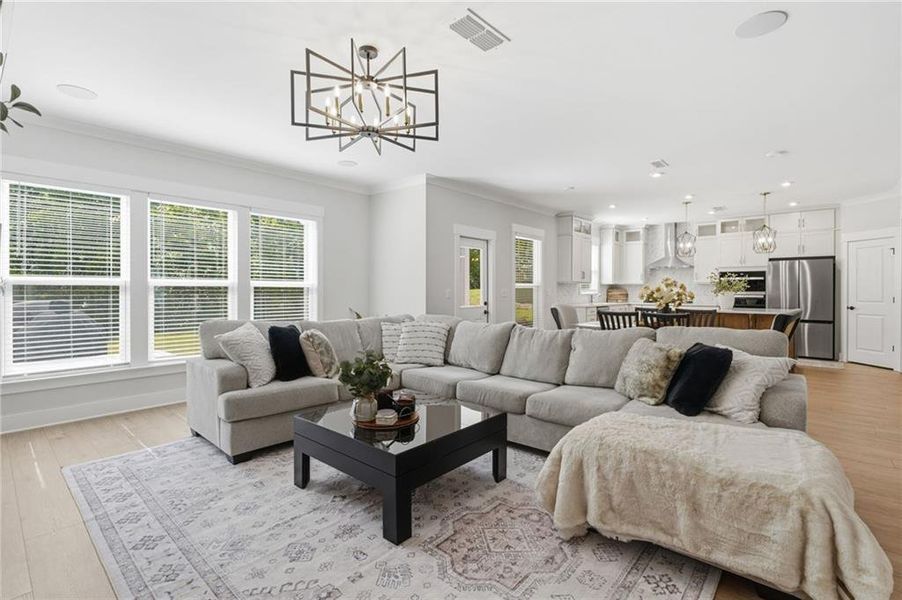 Furnished interior view inside a new home in , Flowery Branch (Image 37).