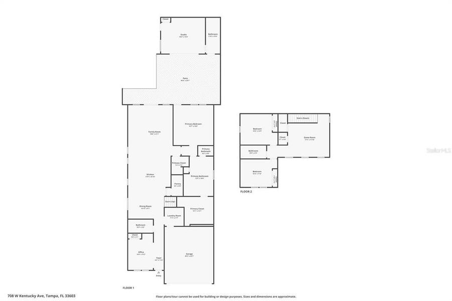 2D floor plan layout of this home in , Tampa, FL (Image 6). 2D floor plan layout of this home in , Tampa, FL (Image 6).