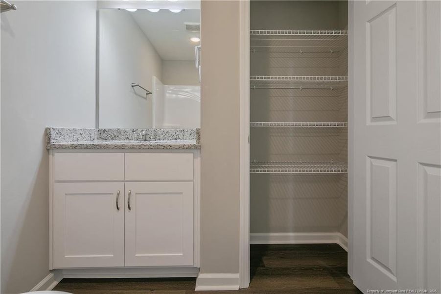 Linen closet in hall bath Linen closet in hall bath