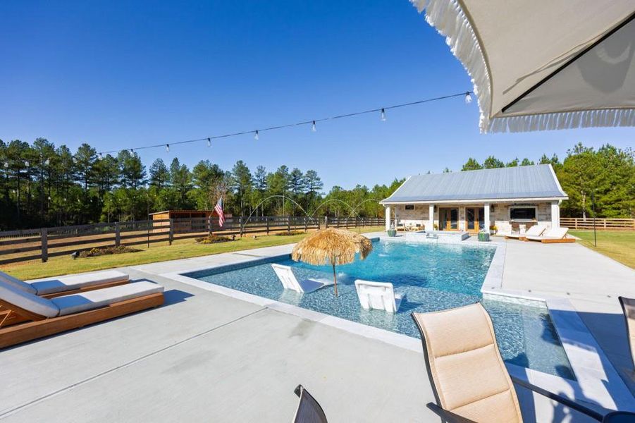 Exterior details and patio area of a home in , Rydal (Image 34).