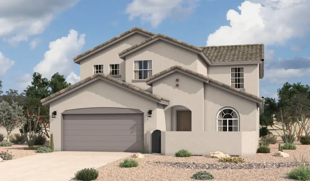 Representative exterior photo of a completed home built from the Capitan by Hakes Brothers in Verdancia, El Paso, TX (Image 22).
