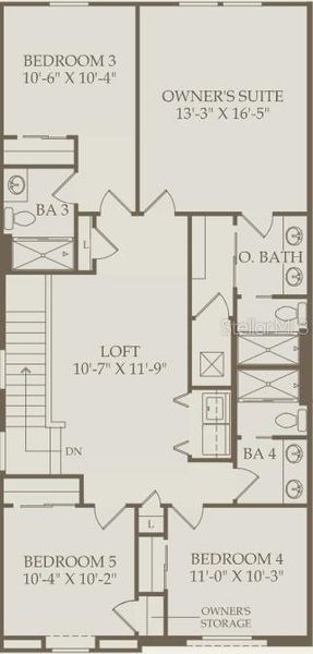 2D floor plan layout of this home in Windsor Cay Resort, Clermont, FL (Image 3).