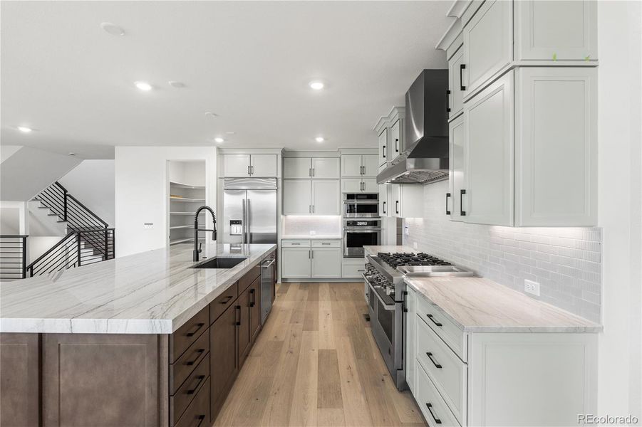 Furnished interior view inside a new home in Luxe at The Canyons, Castle Pines (Image 9).