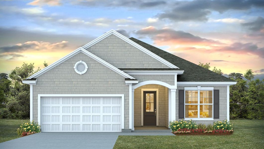 Representative exterior photo of a completed home built from the EATON by D.R. Horton in Cross Creek, Lexington, SC (Image 2).