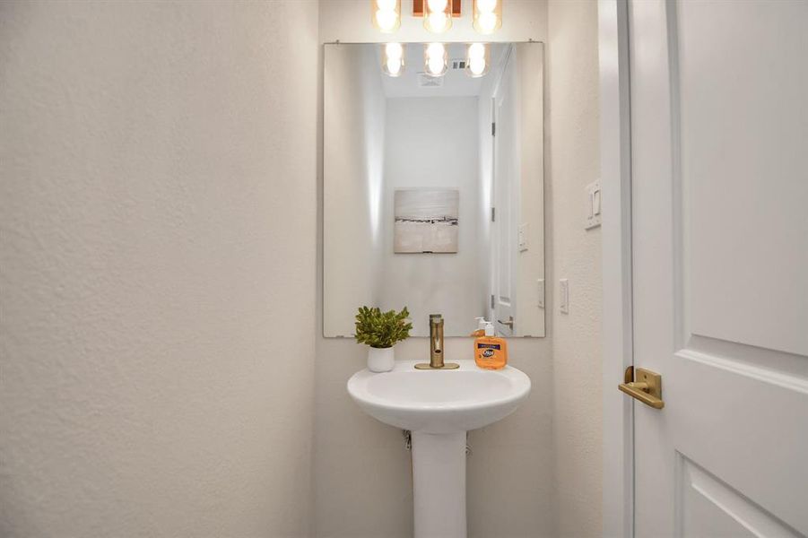 Powder bath in the home.