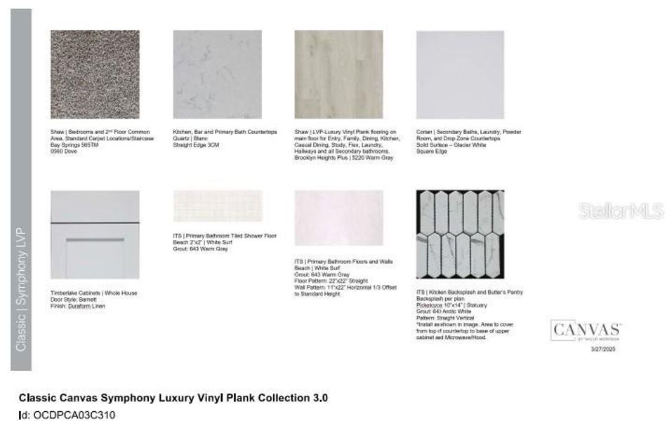 Sample of building materials used in homes in Esplanade at Wiregrass Ranch, Wesley Chapel (Image 38).