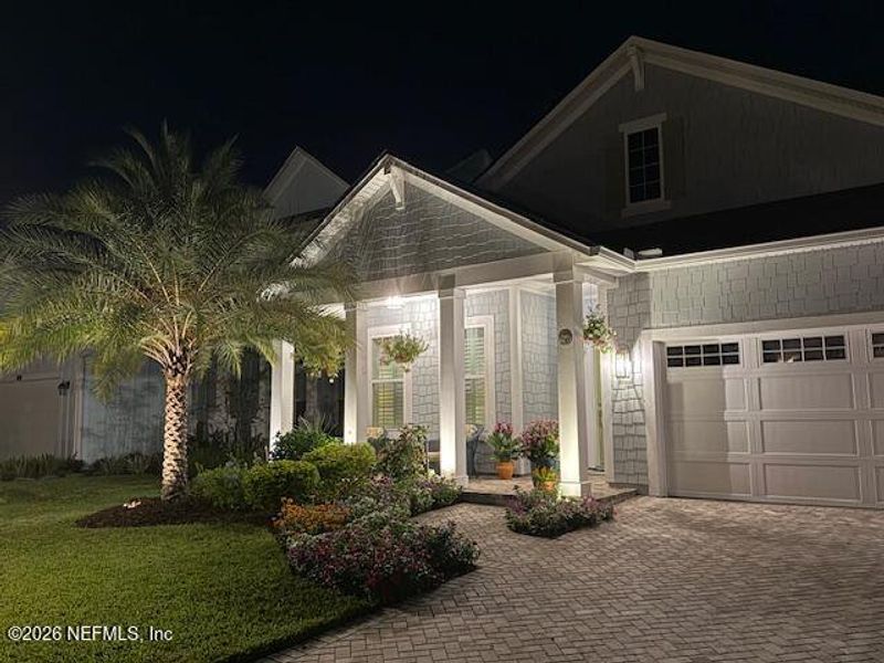 Front exterior of a new home in Seabrook Village at Seabrook, Ponte Vedra, FL, highlighting curb appeal (Image 21).