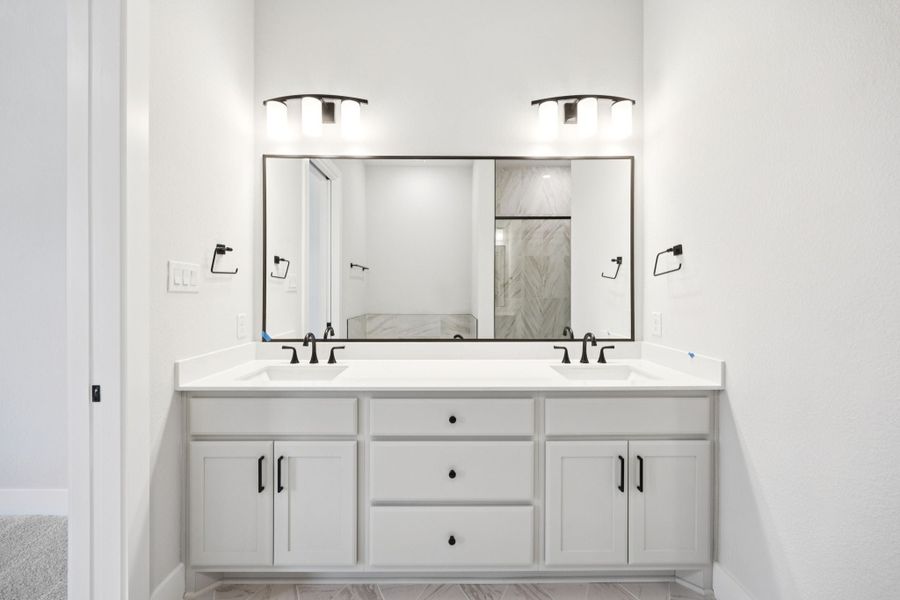 Representative furnished interior of a home built from the Washington by Centre Living Homes in Newman Village Townhomes, Frisco (Image 12).