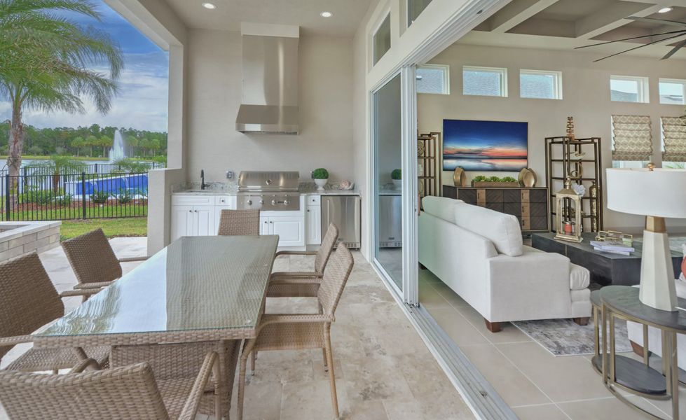 Exterior details and patio area of a home in Mosaic, Daytona Beach (Image 3).