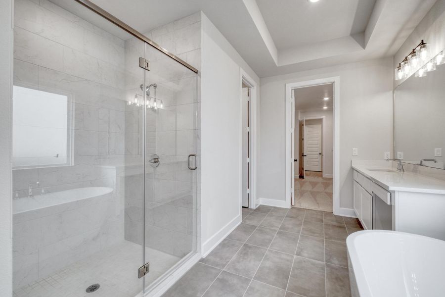 Furnished interior view inside a new home in The Colony, Bastrop (Image 10).