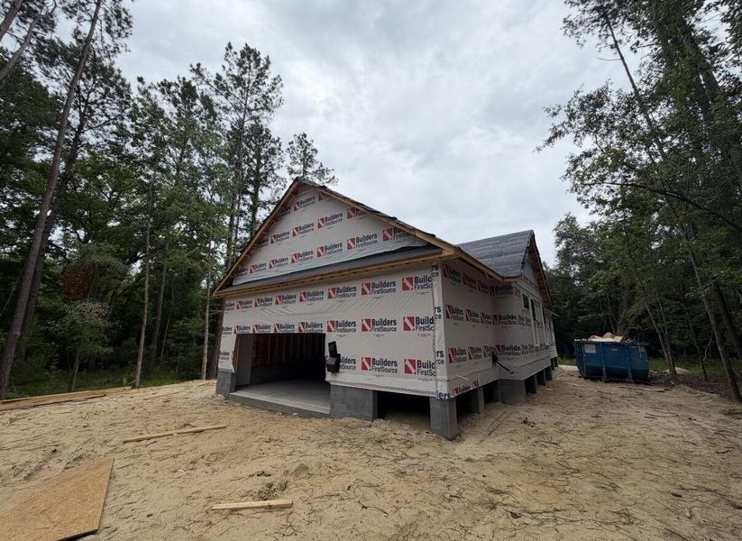 In-progress construction of a new home in , North Charleston, SC (Image 4).