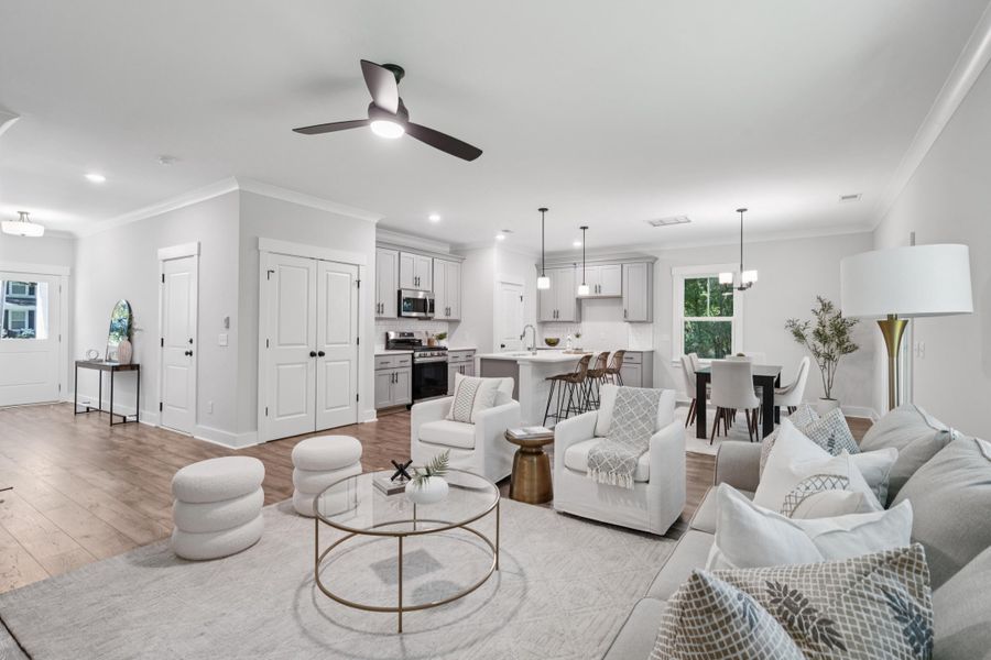 Furnished interior view inside a new home in , James Island (Image 4). Furnished interior view inside a new home in , James Island (Image 4).