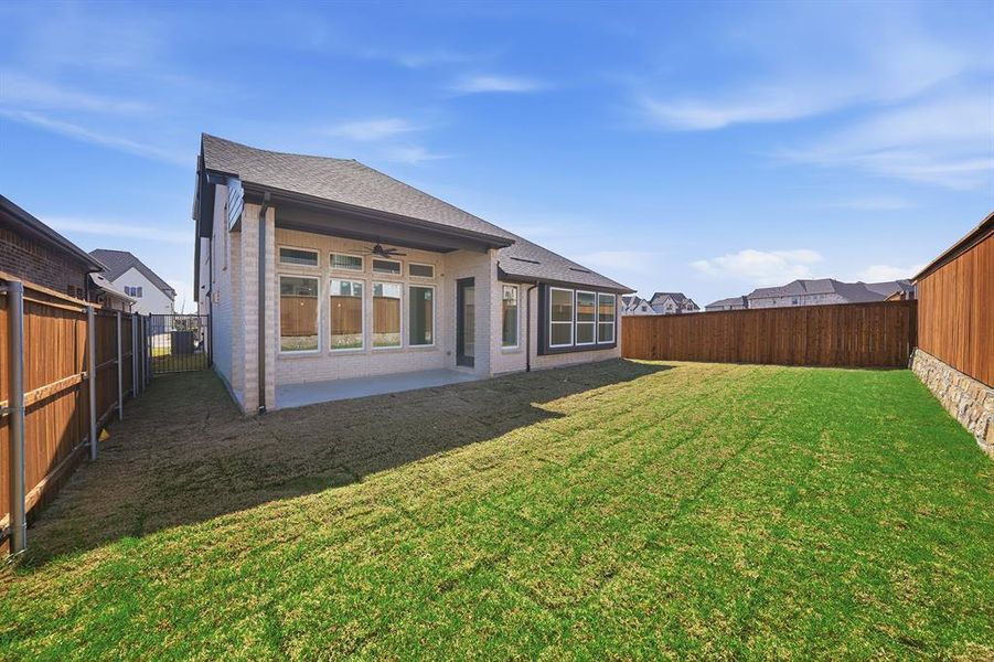 Exterior details and patio area of a home in Brookhollow West, Prosper (Image 3).