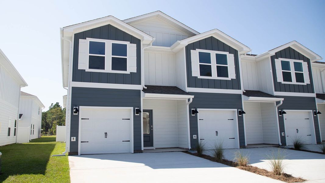 Image 31 representing the Palm Exterior by D.R. Horton in Hawks Landing Townhomes, Santa Rosa Beach, FL.