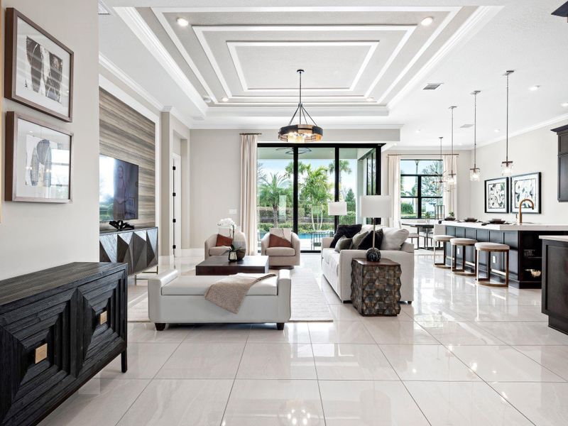 Furnished interior view inside a new home in Mosaic, Port St. Lucie (Image 20).