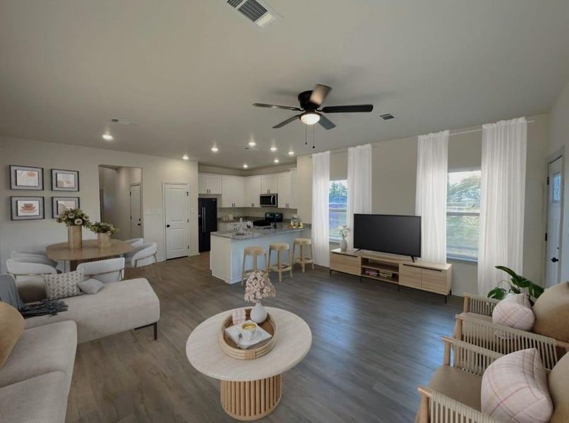 7101 Weyburn:    Discover the promise of a bright future in this stunning two-story home, perfectly positioned to bask in sunlight from the south. Located in the thriving community of Trinity Gardens and Settegast, this under-construction residence boasts a striking white exterior with sophisticated dark blue-green accents. Enveloped by a newly built wooden fence, this property offers both charm and privacy, making it an ideal opportunity for those seeking a vibrant and welcoming place to call home.