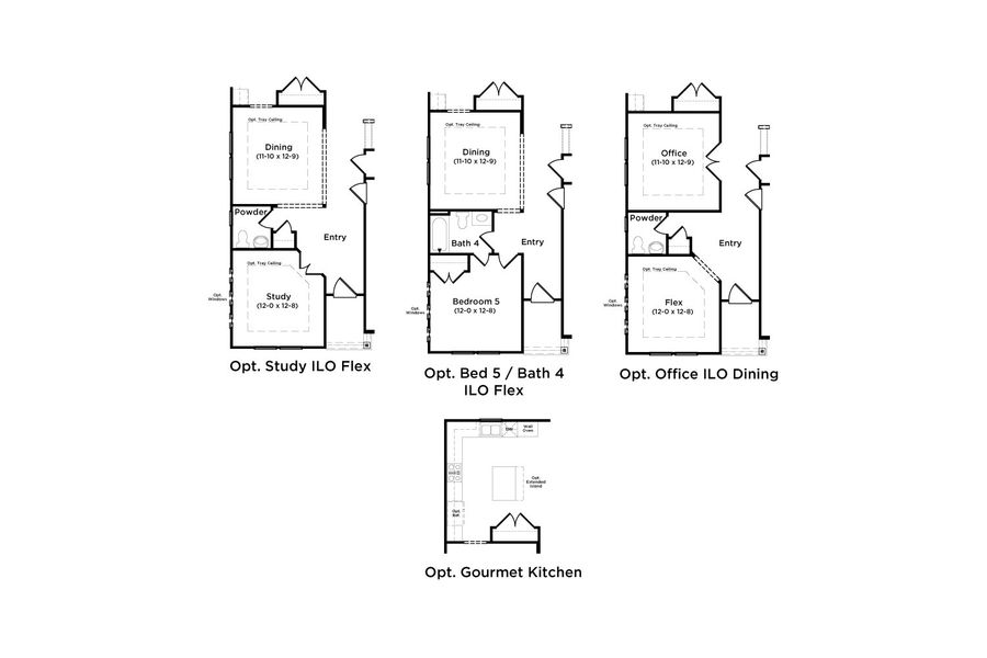 2D floor plan layout of this home in Cottages of Bearwood, Mount Pleasant, TN (Image 4).