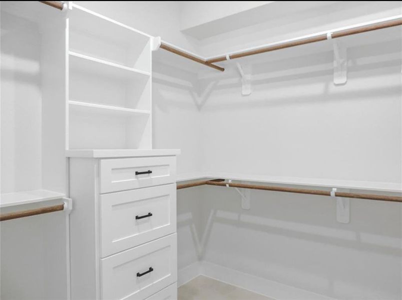 Pictures of another Walk in Closet Built by TX Best Home Builders