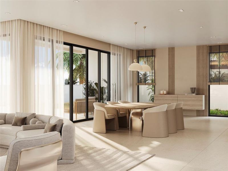 Furnished interior view inside a new home in , Fort Lauderdale (Image 6). Furnished interior view inside a new home in , Fort Lauderdale (Image 6).