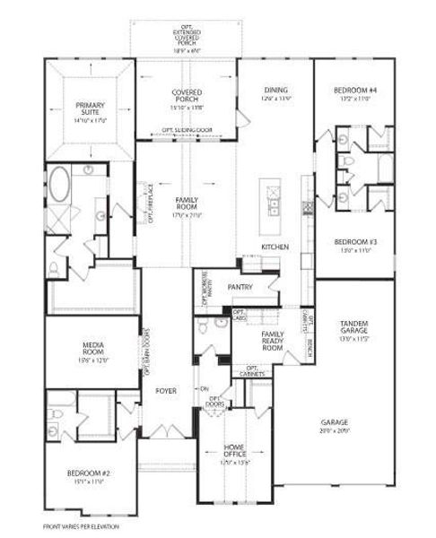 2D floor plan layout of this home in Legacy, League City, TX (Image 3).