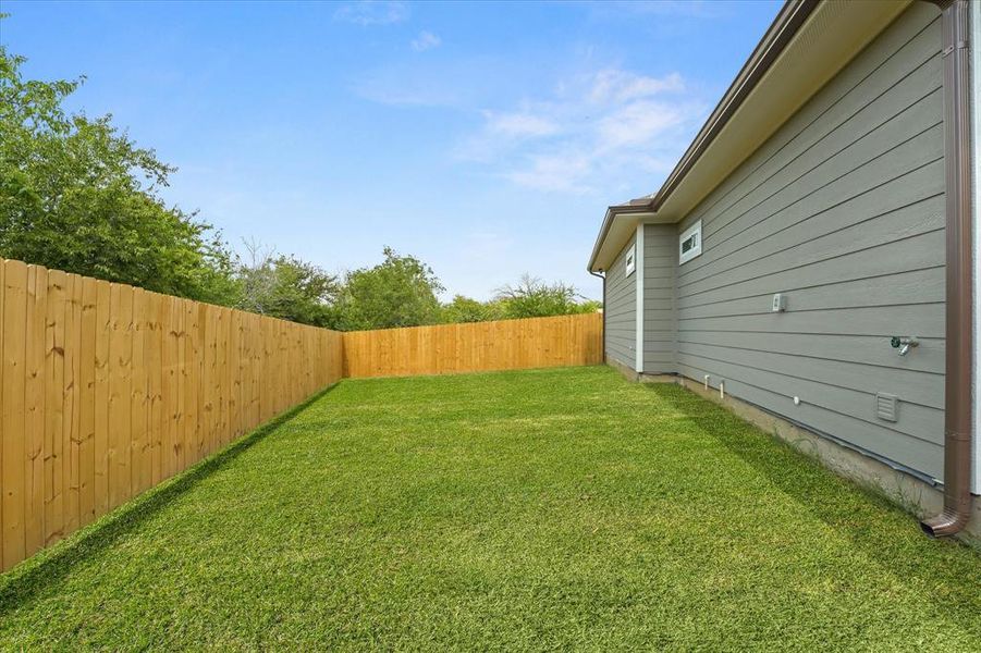 View of fenced backyard View of fenced backyard