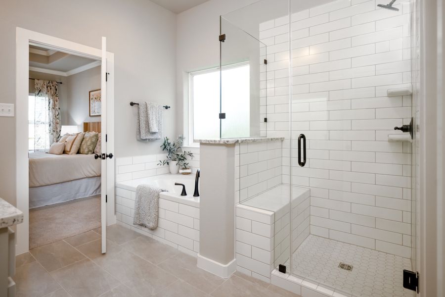 Furnished interior view inside a new home in Greens Prairie Reserve, College Station (Image 16).
