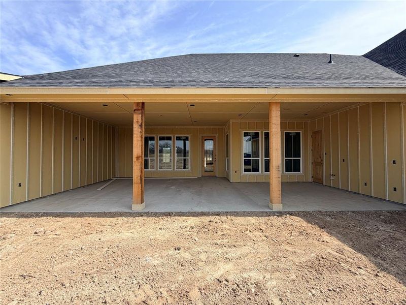 Exterior details and patio area of a home in Oak Water Ranch, Granbury (Image 2). Exterior details and patio area of a home in Oak Water Ranch, Granbury (Image 2).