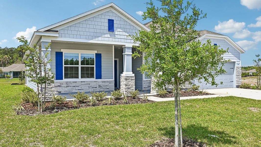 Representative exterior photo of a completed home built from the Melody by Maronda Homes in Winding River, St. Marys, GA (Image 21). Representative exterior photo of a completed home built from the Melody by Maronda Homes in Winding River, St. Marys, GA (Image 21).