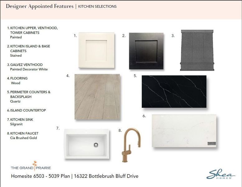 Sample of building materials used in homes in The Grand Prairie 60', Hockley (Image 6).