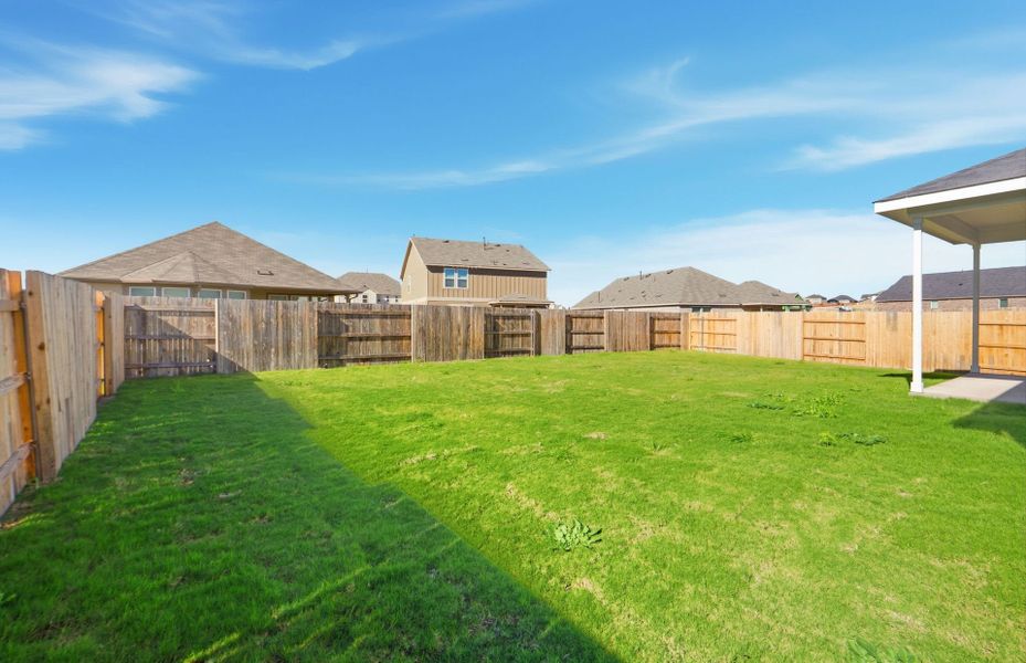 Exterior details and patio area of a home in Sunfield, Buda (Image 27). Exterior details and patio area of a home in Sunfield, Buda (Image 27).