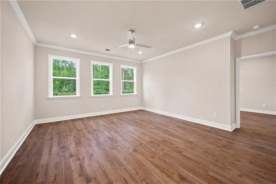 Spacious, unfurnished interior of a new home in Oak Ridge Meadows - Active Adult, Locust Grove (Image 16).