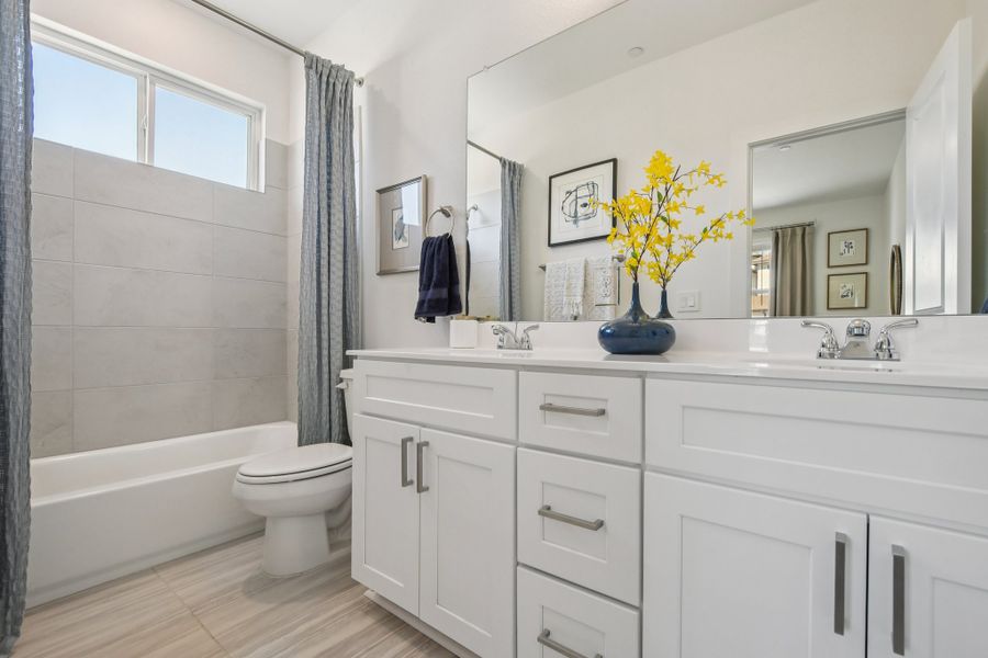 Furnished interior view inside a new home in Koenig Townhomes, Austin (Image 12).