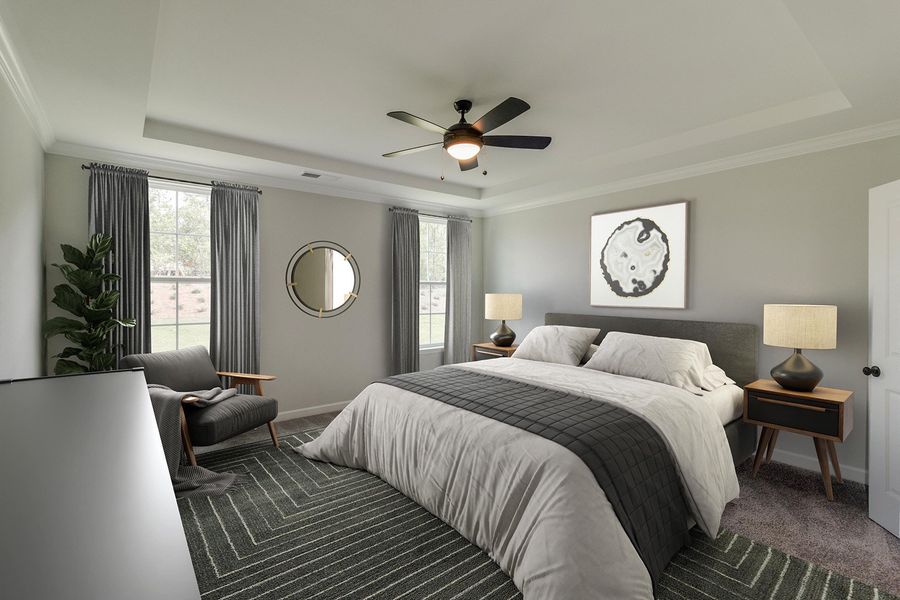 Representative furnished interior of a home built from the Nantahala II - Vanguard Collection by Mungo Homes in Scotts Hill Village, Wilmington (Image 6).