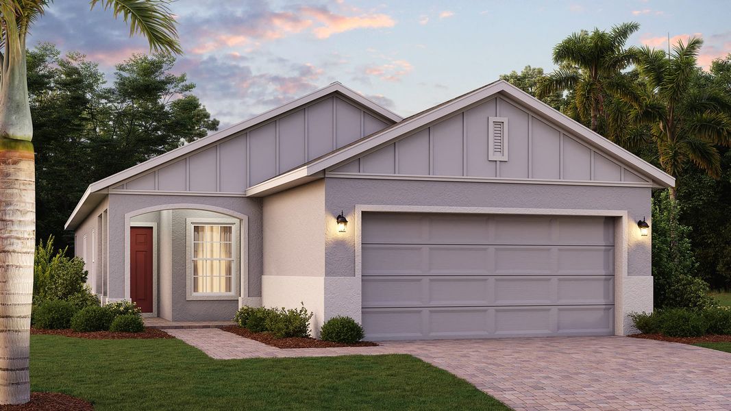 Elevation 3 with Optional Siding | Delray | New Homes in Florida | Landsea Homes