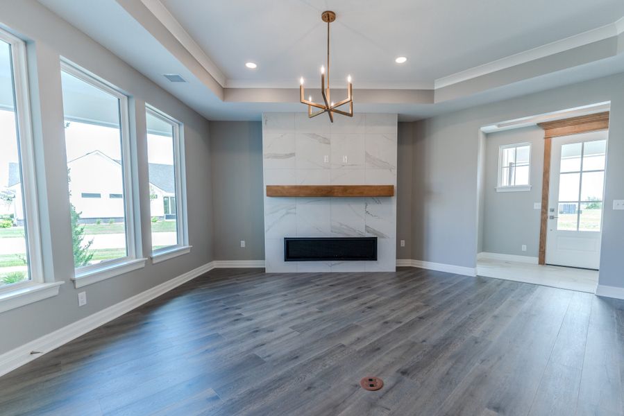 Spacious, unfurnished interior of a new home in The Courtyards at The Moorings, Wichita (Image 8). Spacious, unfurnished interior of a new home in The Courtyards at The Moorings, Wichita (Image 8).