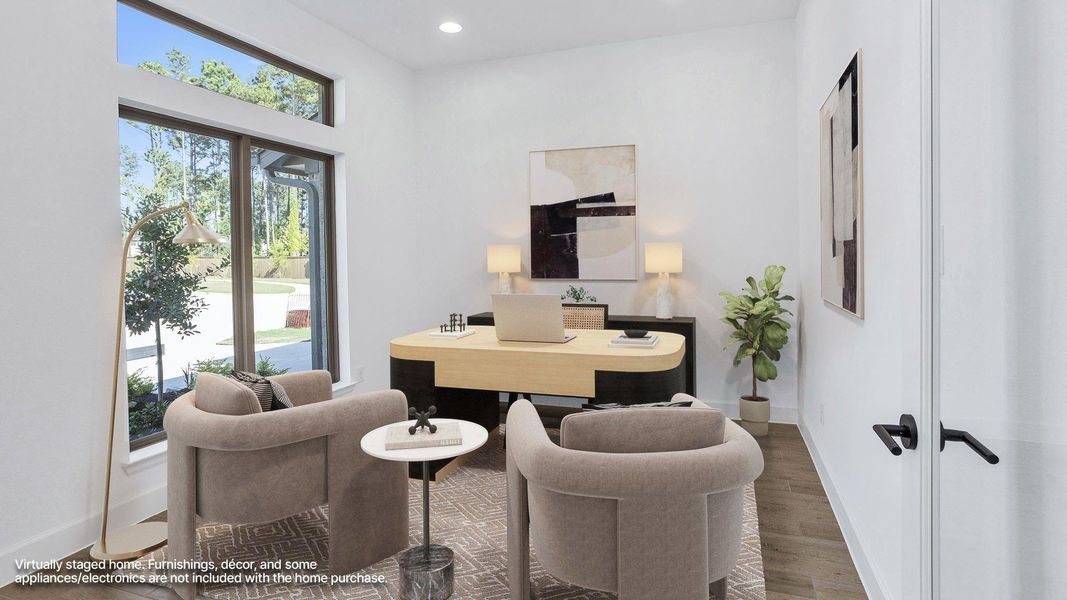 Furnished interior view inside a new home in The Highlands, Porter (Image 11).