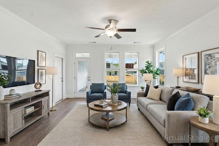 Furnished interior view inside a new home in Tillery Park, Grovetown (Image 11). Furnished interior view inside a new home in Tillery Park, Grovetown (Image 11).