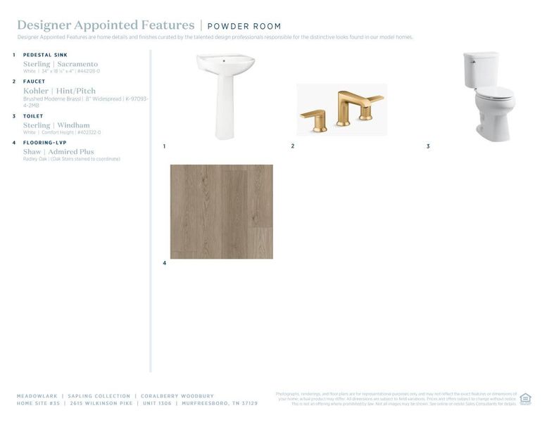 Sample of building materials used in homes in Meadowlark, Murfreesboro (Image 10). Sample of building materials used in homes in Meadowlark, Murfreesboro (Image 10).