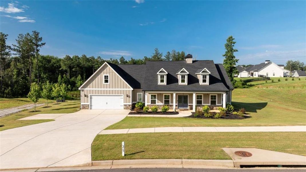 Front exterior of a new home in , Newnan, GA, highlighting curb appeal (Image 21).