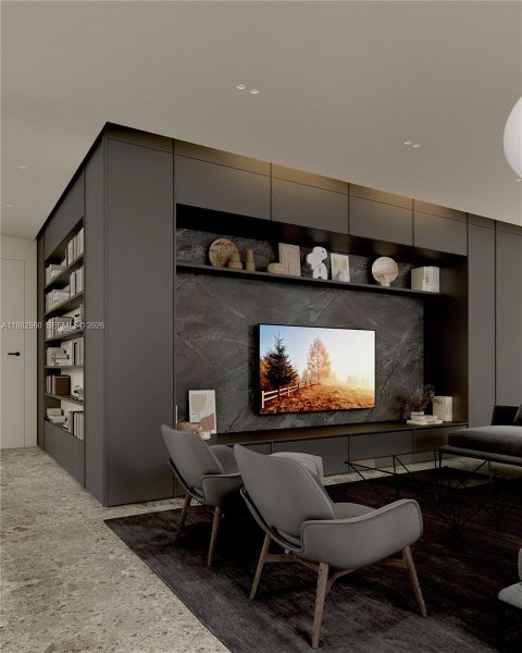 Furnished interior view inside a new home in , Miami Beach (Image 6).