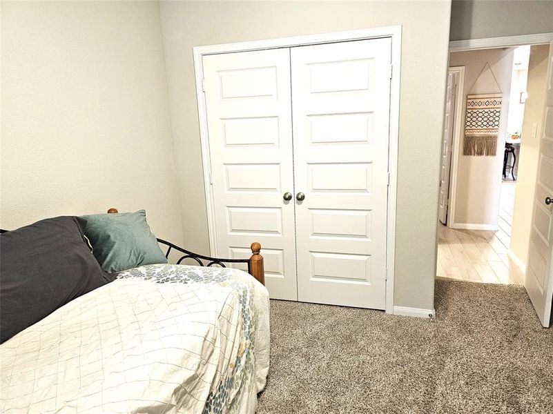 Down stairs bedroom looking out