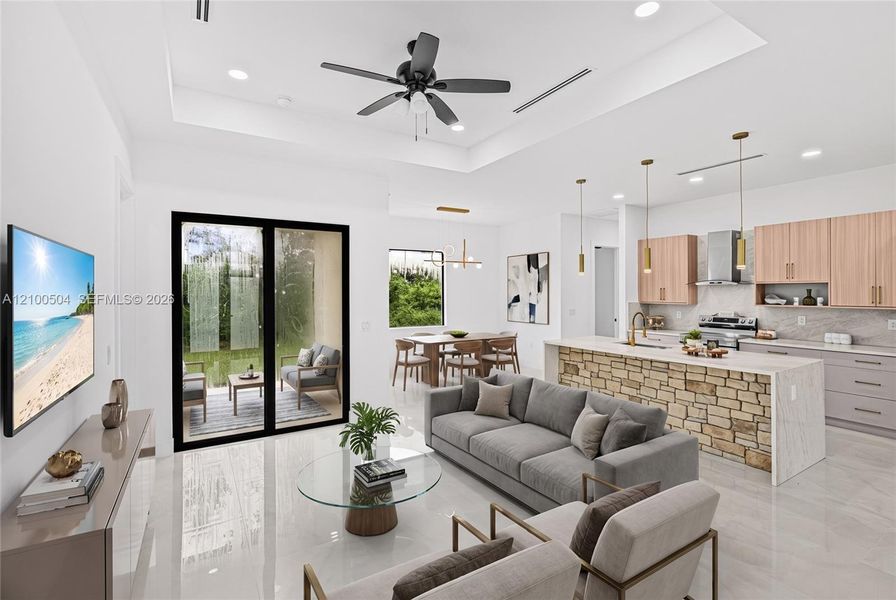 Furnished interior view inside a new home in , Lehigh Acres (Image 12). Furnished interior view inside a new home in , Lehigh Acres (Image 12).