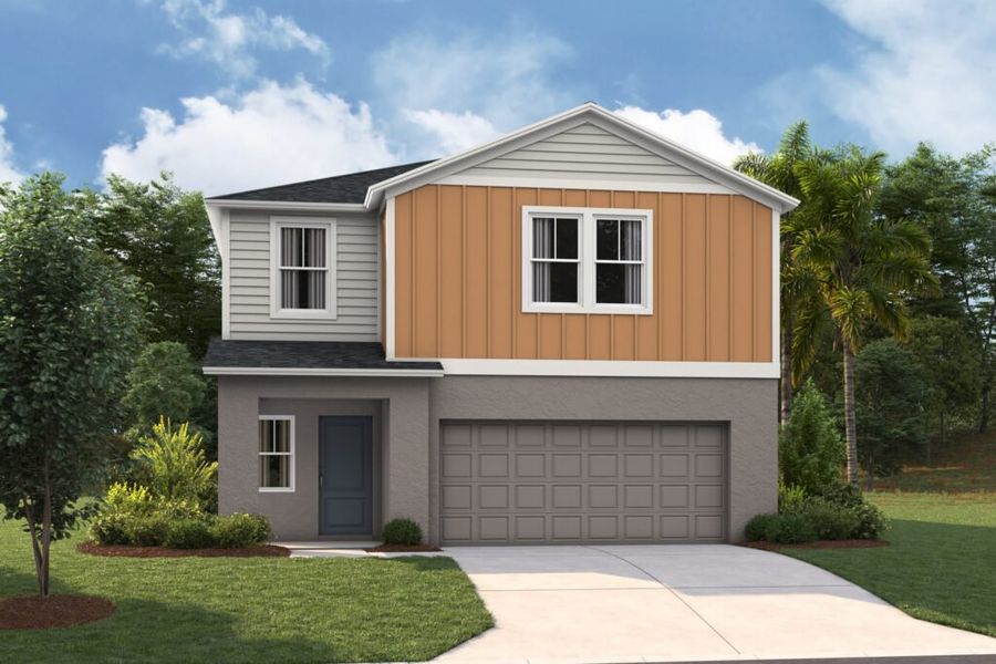 Representative exterior photo of a completed home built from the Valencia by Casa Fresca Homes in Wynnstone, Davenport, FL (Image 17). Representative exterior photo of a completed home built from the Valencia by Casa Fresca Homes in Wynnstone, Davenport, FL (Image 17).