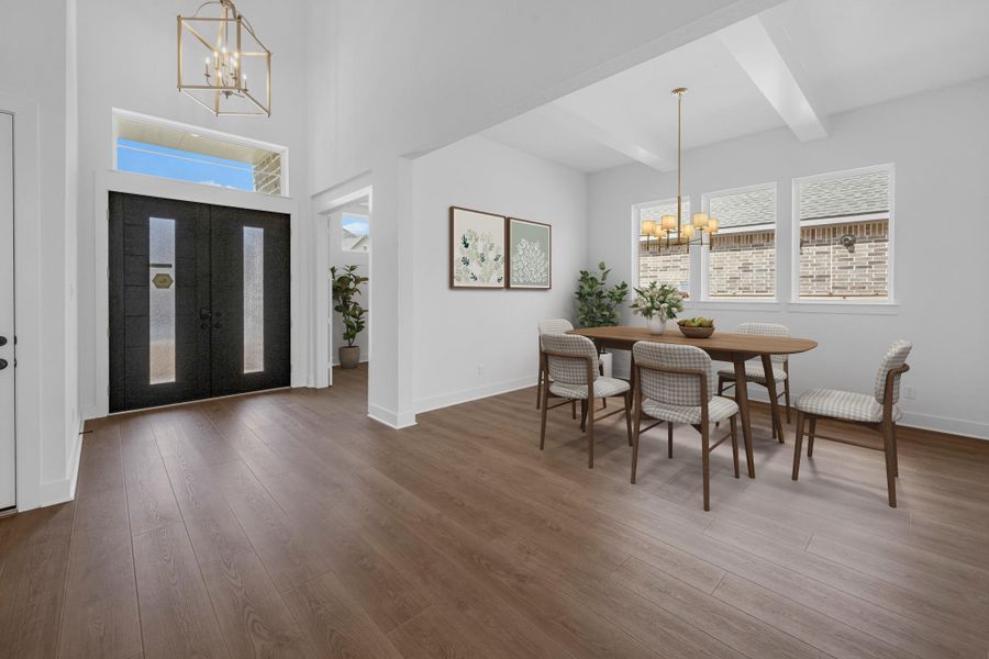 Furnished interior view inside a new home in Bridgeland, Cypress (Image 4).