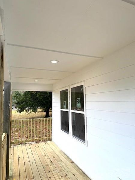 Side view of front porch Side view of front porch