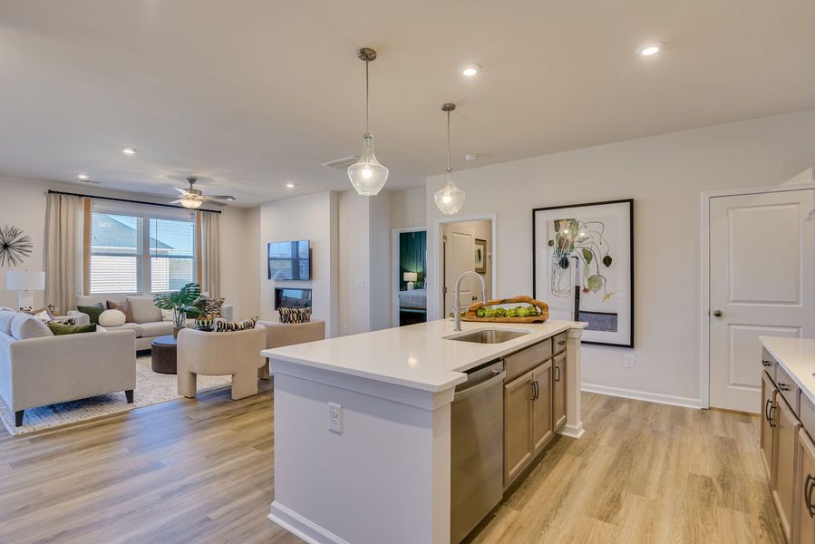 Furnished interior view inside a new home in The Beacon at Old Peachtree Single Family Homes, Lawrenceville (Image 213).